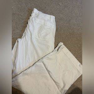 American Eagle White Cargo Pants
